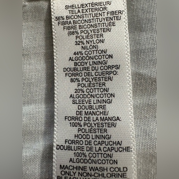 LOFT Navy Anorak Utility Jacket with Hood, Drawstring Waist, Pockets, Zip Pocket - Picture 14 of 14